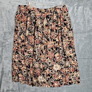 SOUTHERN LADY VINTAGE ALINE MIDI  SKIRT WOMENS 10 FLORAL sz 40 USA